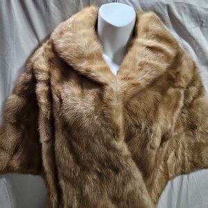 Vintage 1960's-1970's Gately's Fur Mink Stole Brown